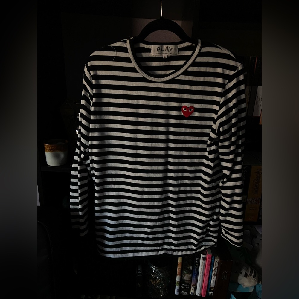 Comme des garçons cdg play long sleeve shirt striped